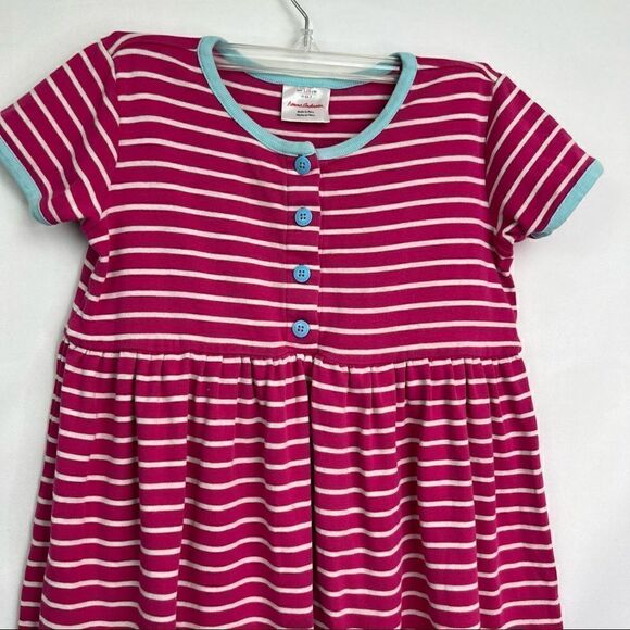 Hanna Andersson Pink and white short sleeve dress - Picture 3 of 9